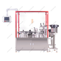 Machine de capsulage de remplissage de flacons automatique Toner d'essence à petite dose Remplisseur et capsulage de liquide de poudre lyophilisée