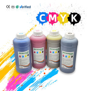Pièces de machines d'impression, encre éco-solvant 1 litre, 4 couleurs <span class=keywords><strong>C</strong></span> Y M K, à utiliser pour les imprimantes à jet d'encre éco-solvant - Product Image 1