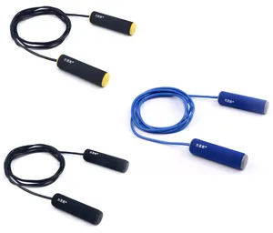 Skipping Rope Pvc Skipping Rope Workout Custom Fitness OEM Adjustable Heavy Training Power Speed Handle Weighted PVC Jump Rope