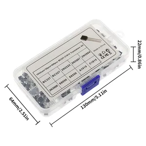 Ensemble de transistors TO-92, 200 pièces, BC327 BC337 2N2222 2N2907 2N3904 2N3906 S8050 S8550 A1015 C1815 PNP/NPN, 10 valeurs, D361 - Product Image 6