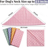 Bandanas pour animaux de compagnie à carreaux et pois, bavoirs de printemps pour chiens, foulards triangulaires doux et lavables, accessoires vestimentaires pour chats et chiens de petite, moyenne et grande taille