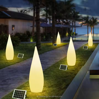 Seau à glace sur pied en plastique avec logo personnalisé, nouveau design, vente en gros d'usine, avec décorations en forme de goutte d'eau et lumière solaire