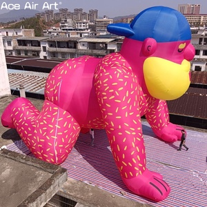 Bơm hơi khổng lồ mô hình động vật cho Quảng Cáo & khuyến mại hoạt động, tùy chỉnh màu hồng <span class=keywords><strong>Inflatable</strong></span> khỉ - Product Image 2