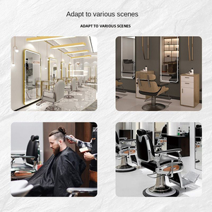 Sillón de Barbería Clásico Hidráulico Reclinable con Reposapiés Ajustable en Altura y Rotación de 360 Grados, Profesional para Barbería y Salón de Belleza - Product Image 4