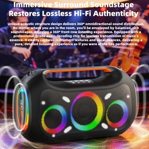 ZEALOT ZE51 Altavoz Inalámbrico Portátil para Exteriores de 250W de Alta Potencia, Bocina para Fiestas con 4 Subwoofers, Compatible con USB/TF/AUX, Luz RGB - Product Image 4