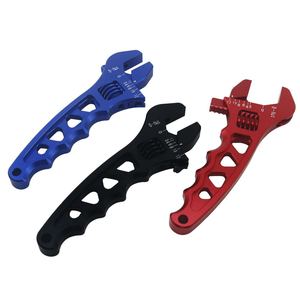 Clé à molette réglable en aluminium AN3-AN12, métrique, rouge, bleu, noir, épaisseur 6 mm, outil de bricolage - Product Image 3