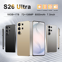 Nouveau Smartphone S26 Ultra 2026, Écran AMOLED HD 7,3 Pouces 120Hz, Android 15.0, Original 16Go+1To, Débloqué Double SIM 4G 5G LTE CDMA
