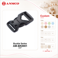 ANMCO Boucle à dégagement rapide doublement réglable en plastique à 4 voies pour poussette de bébé
