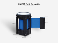 MAX Courroie rétractable Cassette Plastique Queue Barrière Stanchion