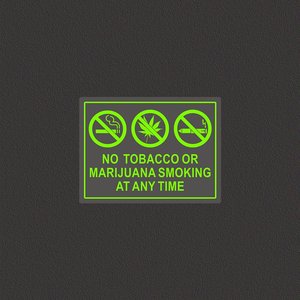 禁煙環境を指揮するたばこやマリファナの喫煙サインはありません - Product Image 4