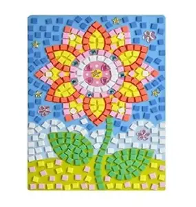 DIY hecho a mano de espuma EVA adhesivo mosaico pegatina pintura artesanía Kit educativo dibujos animados pegajoso