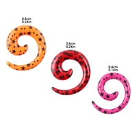 Tapers d'oreille en acrylique en spirale, plugs, tunnels de crâne, dilatateurs, calibres de dilatation, bijoux de piercing corporel unisexe, cadeau de mariage, fête