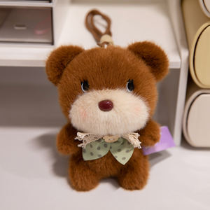 Vente en gros d'adorable lapin blanc animal en peluche porte-clés mignon pendentif bricolage pour filles - Product Image 4