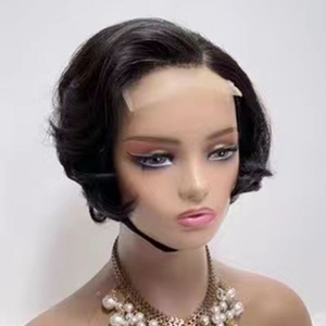 วิกผมราคาถูกแบบ Pixie Cut ลอนหยิก 13x4 Lace Frontal, วิกผมบราซิลแบบสั้น ปมฟอกสี, วิกผม HD Lace ทำจากผมแท้สำหรับผู้หญิงผิวสี - Product Image 3