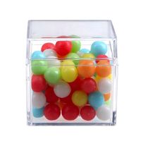 Petite boîte à bonbons carrée transparente personnalisée en plastique, garde-manger en plastique, matériau sûr pour les aliments, boîte à bonbons en acrylique