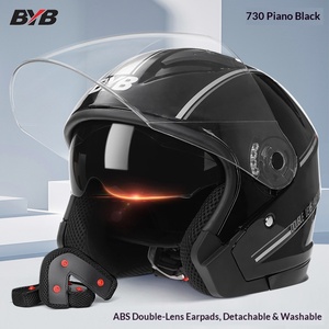 Casco de Motocicleta ABS 730 con Doble Visor para Todas las Estaciones, Visibilidad Óptima, para Motociclistas, Comercio Exterior - Product Image 3