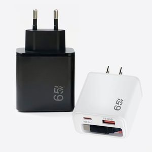 65W UK/US/EU 2-Port USB A+<b>C</b> Travel Charger Retractable <b>C</b> <b>Cable</b> PD QC 3.0 Fast <b>Charging</b> for Mobile Phone Power Adapter - Product Image 2