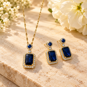 Set di Orecchini e Collana Geometrici per Donne, Design Semplice, Accessori per Uso Quotidiano - Product Image 3