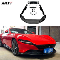 Kit carrosserie en fibre de carbone sèche : Lame avant, jupes latérales, diffuseur arrière, aileron pour Ferrari Roma N Style Tuning Upgrade