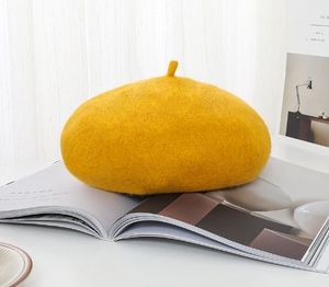 Boina de Color Sólido de Alta Calidad al por Mayor, Estilo Coreano Vintage, para Otoño e Invierno, Casual, Tipo Artista - Product Image 4