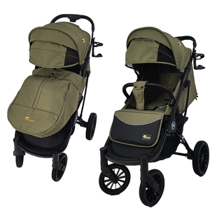 Passeggino Universale 0-36 Mesi Singolo/Doppio con Maniglia, Schienale Regolabile Meccanicamente, Freno a Pedale, Capacità di Carico 20KG, in Ferro - Product Image 2