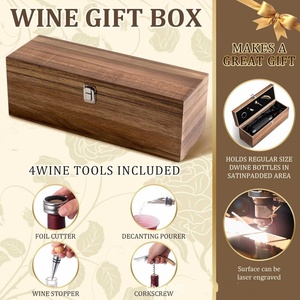 Coffret cadeau en bois de luxe avec <span class=keywords><strong>ouvre</strong></span>-bouteille en métal - Product Image 3