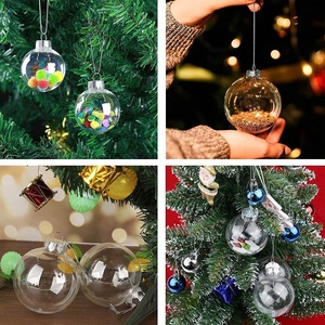 Adornos Navideños de Plástico Transparentes con Lentejuelas <span class=keywords><strong>Doradas</strong></span> y Plateadas, Ecológicos, Hechos a Máquina, de 1 Color, para Colgar en el Hogar, de Fábrica - Product Image 3
