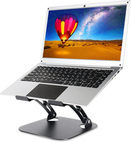 Soporte Universal Ergonómico de Aluminio para Portátil, Plegable, Portátil, para Escritorio, Compatible con Portátiles de 15.6 Pulgadas y Teléfonos