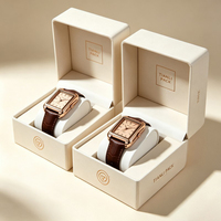 Boîte rigide en gros pour bijoux, boîte cadeau carrée pour bracelet de montre, emballage de montres de luxe, personnalisable