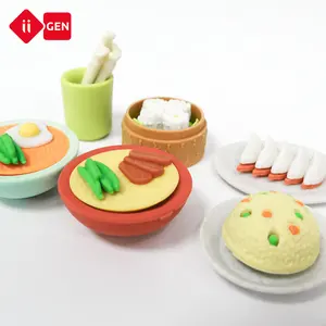 IIGEN Großhandel hochwertige Lebensmittel Radiergummis Spielzeug Set für Kinder niedlich kreative 3D Spaß kreative süße Radiergummis