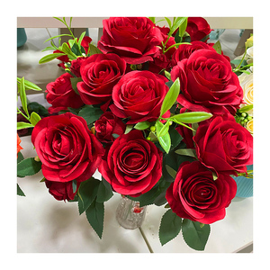 Rosa Artificial <span class=keywords><strong>Sophie</strong></span> de 10 Cabezas, Precio Competitivo, Buena Calidad, para Bodas - Product Image 6