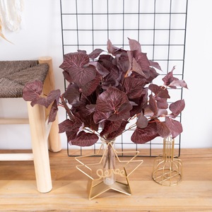 Fleur artificielle CallaFloral, feuille de magnolia, branche unique, rouge, décoration de mariage, décoration intérieure, style INS - Product Image 2