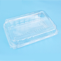 Boîte d'emballage rectangulaire écologique en plastique alimentaire pour gâteaux, pains et desserts, contenant transparent pour pâtisserie