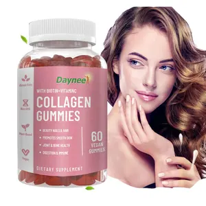 Daynee Collagen Gummy Beauty Hair Skin Nails whitening skin Vitamin Bear Vegan Biotin Collagen Gummies For Hair Loss Supplement