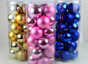 Fornitore all'Ingrosso Decorazioni Natalizie 4cm 6cm 8cm Nuovo Design Palline di Natale in Plastica Addobbi - Product Image 3