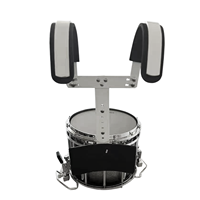 Kit de tambourin de fanfare scolaire avec harnais de transport blanc réglable pour les joueurs débutants et les corps de parade