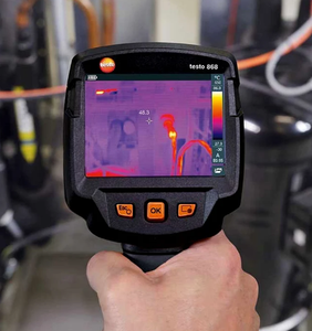 กล้องถ่ายภาพความร้อน Testo 868 ความละเอียดอินฟราเรด 160x120 พร้อมซูเปอร์เรโซลูชัน 320x240 สำหรับงานบำรุงรักษาอาคารระบบปรับอากาศ - Product Image 3