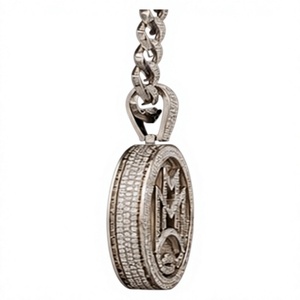 Broche Redondo de Moissanita con Letra M, Chapado en Plata, Accesorio de Moda para Regalo de Boda con Piedra de Nacimiento de Agosto, Unisex, 20+ Años - Product Image 6