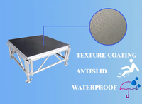 Plateforme de scène en aluminium simple, durable et réglable à 4 pieds pour événements