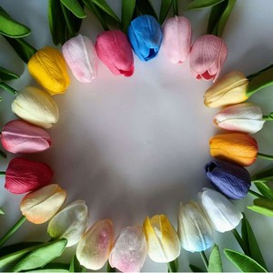 Decoración para el Hogar, Tulipanes <span class=keywords><strong>Artificiales</strong></span> de PU de Alta Calidad, Color Natural Popular, Tulipanes de Tacto Real para Interiores - Product Image 2