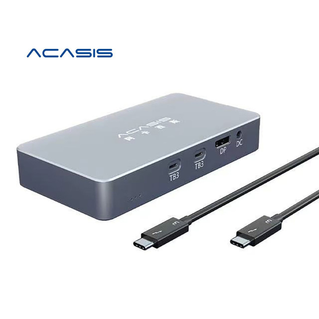 Acasis M.2 Dual-disk NVME HDD Enclosure USB4.0 Docking Station Type C to USB 3.0 Hard Disk Box for Laptop&mac