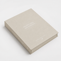 Boîte de classement à anneaux en lin personnalisée de qualité supérieure, idéale pour les présentoirs de marque, les portefeuilles scolaires, les kits de vente et les coffrets cadeaux d'archives