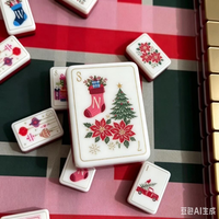 Tuiles de Mahjong Américaines Dorées en Acrylique Pliables et Portables de Luxe, Écologiques, Durables et Résistantes à l'Eau