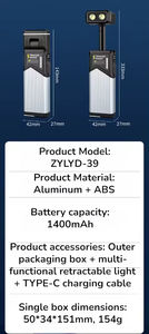 Nueva Lámpara de Trabajo LED de Alta Luminosidad, Ajustable, con Batería de Litio, Portátil, Moderna, de Vidrio para Exteriores, Telescópica y Giratoria para Camping - Product Image 6