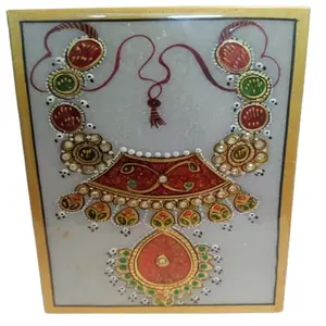 राजस्थानी कृत्रिम गहने डिजाइन संगमरमर के प्राकृतिक रंग चित्रों पर नक्काशी के लिए पारंपरिक डिजाइन पेंटिंग