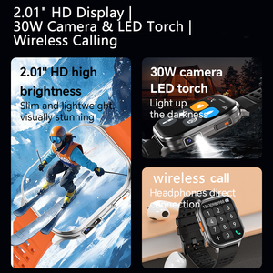 SENBONO P60 Smartwatch Unisex - Display IPS da 2.01", Fotocamera HD, Chiamate Wireless, 256MB di Memoria, Impermeabile IP67, Durata Batteria 5-10 Giorni - Product Image 2