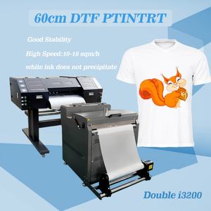 Impresora digital de inyección de tinta A2 I3200 de 60 cm para transferencia de calor en película PET, máquina DTF de doble cabezal, nueva condición, para impresión de camisetas, 1 año de garantía - Product Image 2