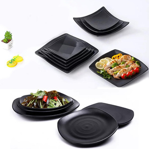 Plato <span class=keywords><strong>de</strong></span> plástico para sushi irrompible al por mayor, plato <span class=keywords><strong>de</strong></span> <span class=keywords><strong>melamina</strong></span> cuadrado negro, <span class=keywords><strong>platos</strong></span> <span class=keywords><strong>de</strong></span> <span class=keywords><strong>melamina</strong></span> <span class=keywords><strong>de</strong></span> estilo japonés para servir restaurante - Product Image 2