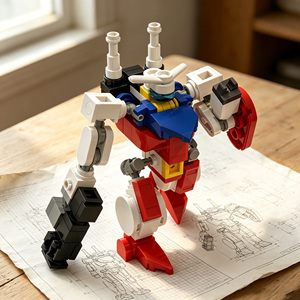 Kit de blocs de construction créatifs STEM expérimentaux, modèle de soldat de type 0, robot Mecha, ensemble de briques à assembler soi-même, jouet décoratif - Product Image 3