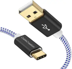 CableCreation USB C כבל 10FT 3A 480Mbps USB ל ג קלוע מהיר טעינת כבל